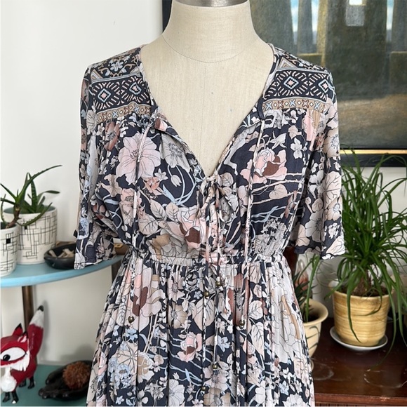 Spell & The Gypsy Amethyst Maxi Dress XXS-in shade Nightshade EEUC - Picture 3 of 15